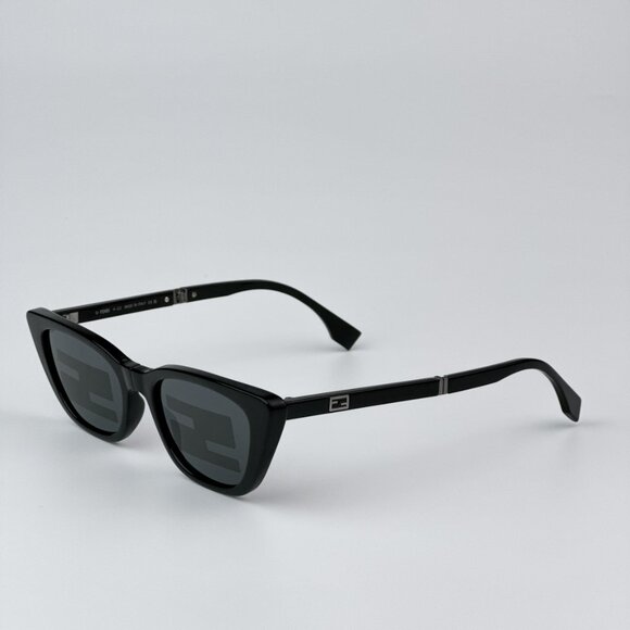 Fendi FE40089I 01C FOLDING BRAND NEW Sunglasses Black Mirror Pattern Women - Picture 7 of 12